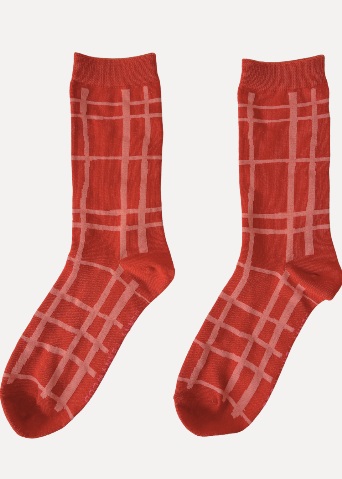 Darby in Brick & Coral Crew Socks