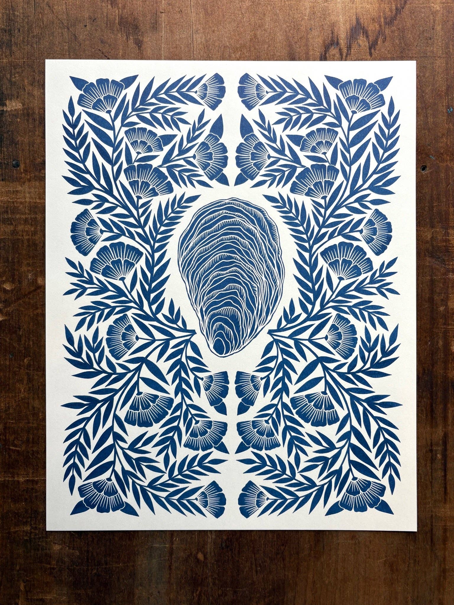 Oyster Risograph Print