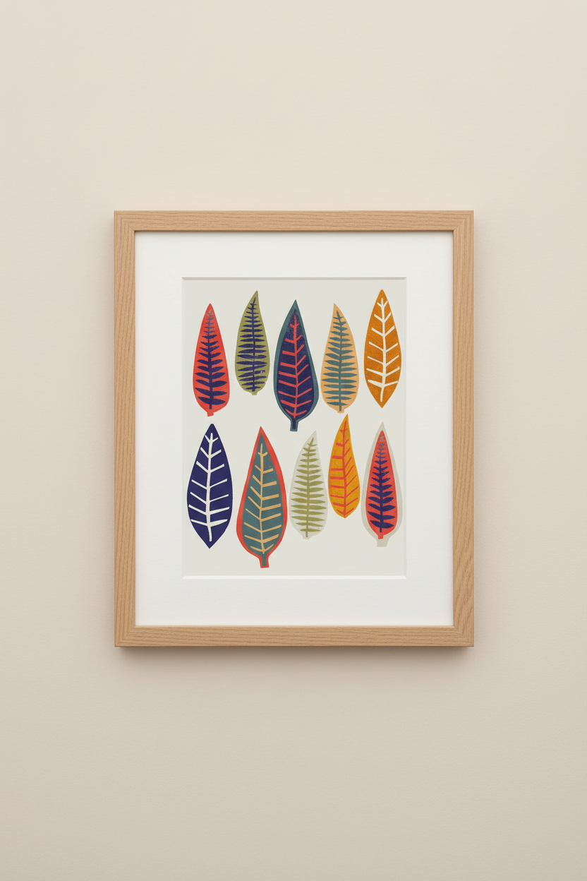 Photo of 'A Fall to Remember' Archival Print hung on a wall.