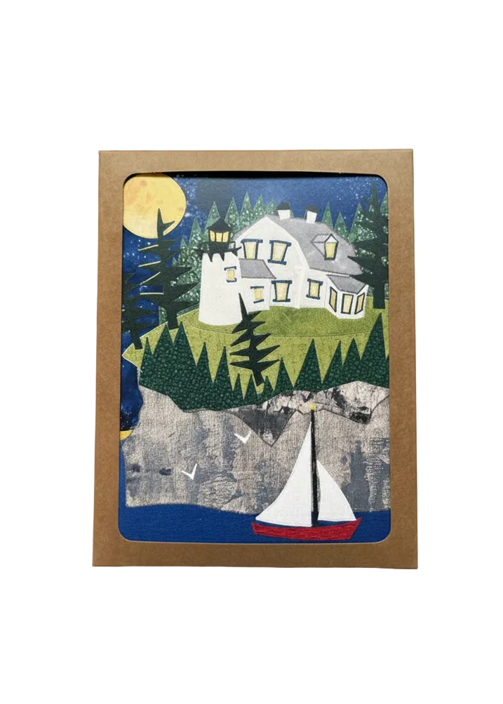 "Bear Island Light" Card Set in a kraft paper box.
