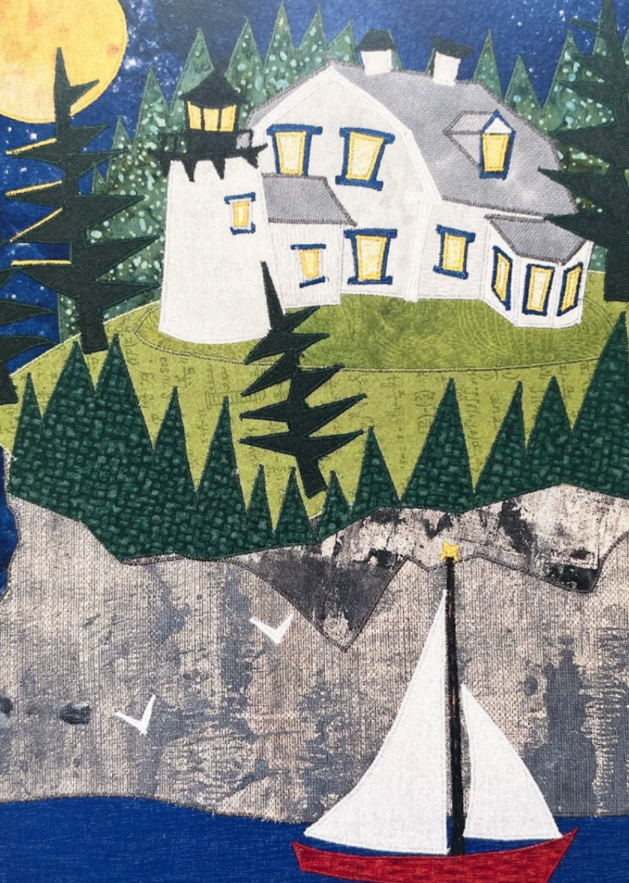 A close up of a "Bear Island Light" Card to show the art's detail.