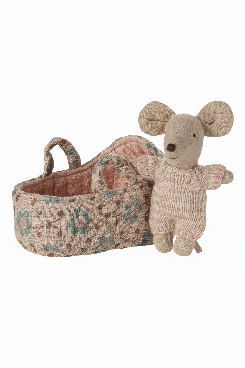 Baby Mouse in Carry Cot