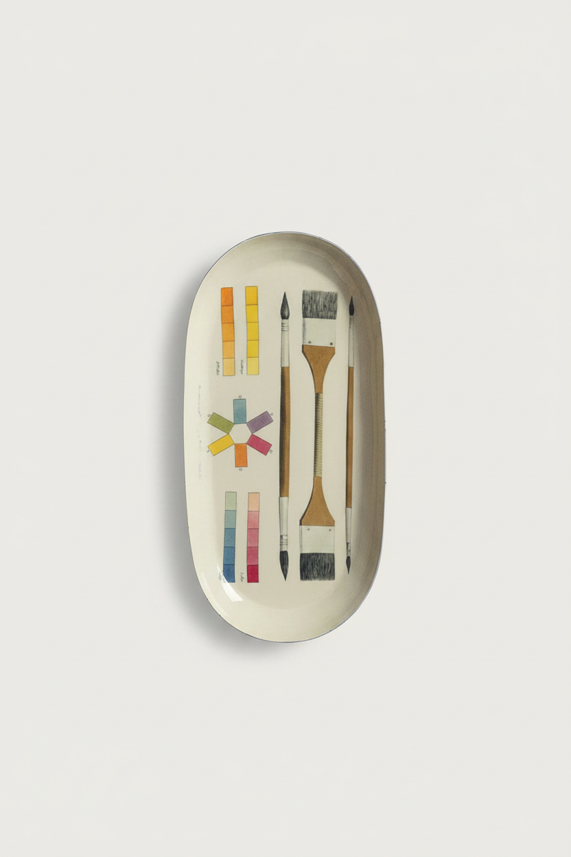 The Art of Colouring Oval Enamel Tray