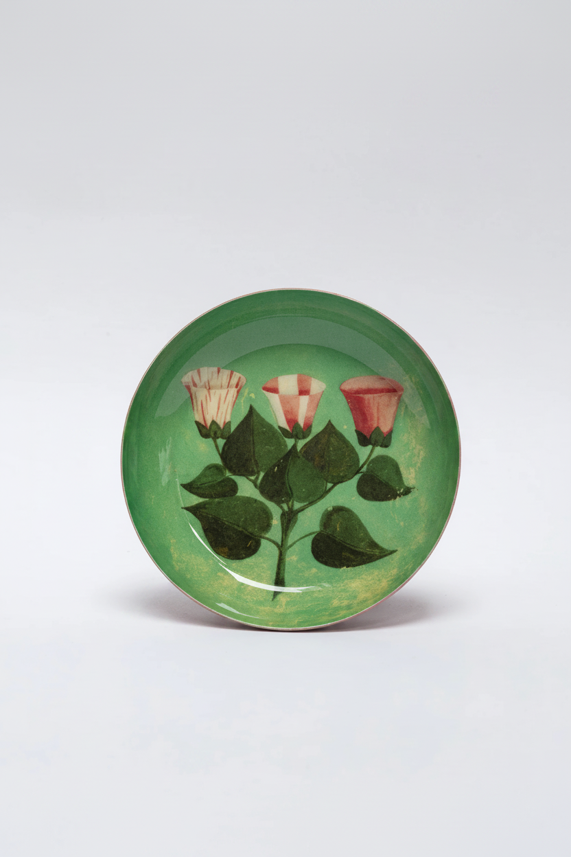 Festival of Flowers Round Enamel Tray