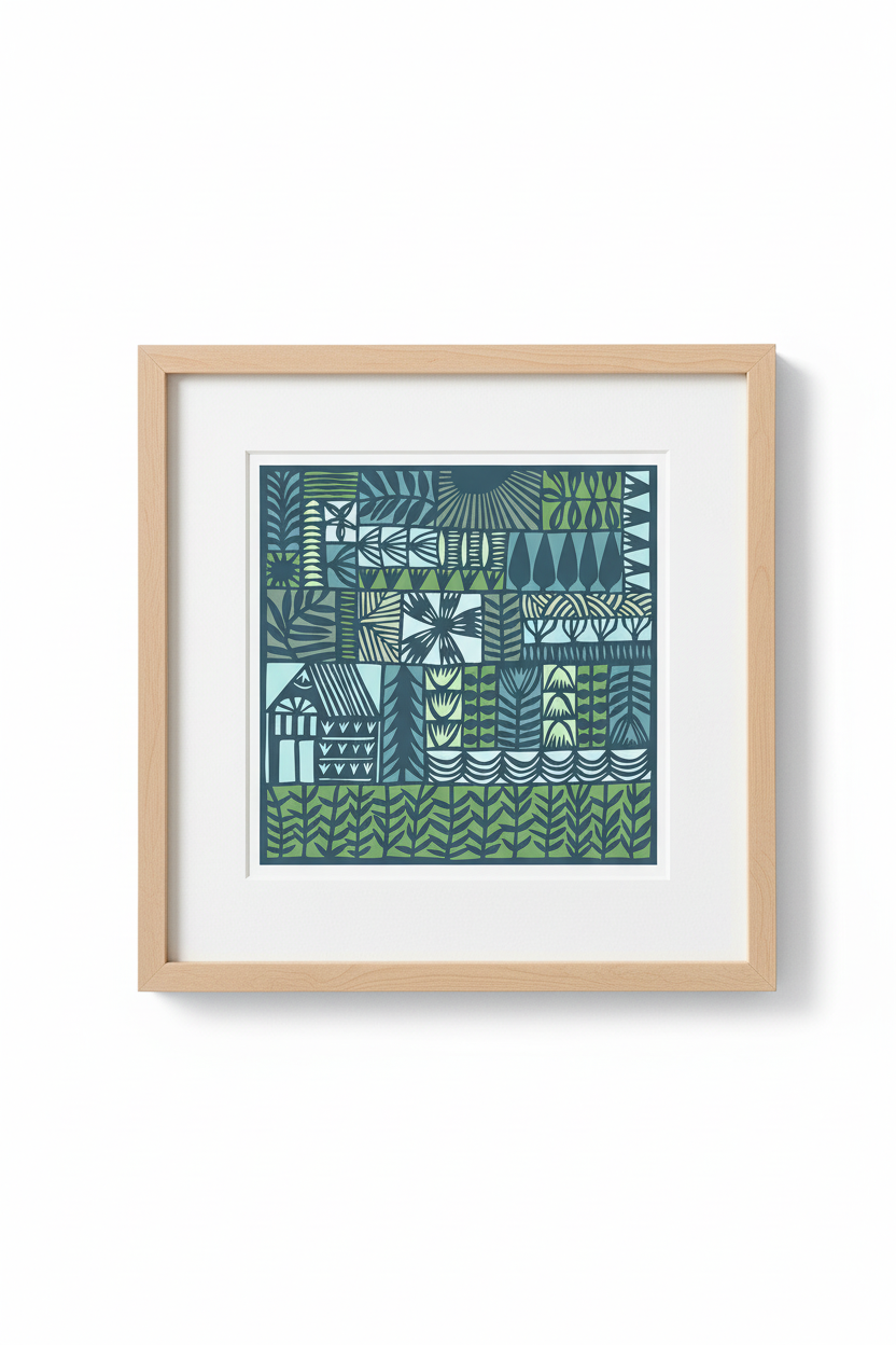 Garden Patchwork Archival Print by Jennifer Judd-McGee