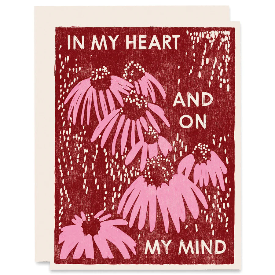 Coneflowers On My Mind Letterpress Card