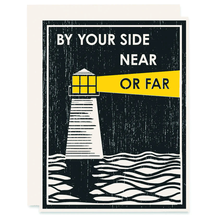Near Or Far Letterpress Card