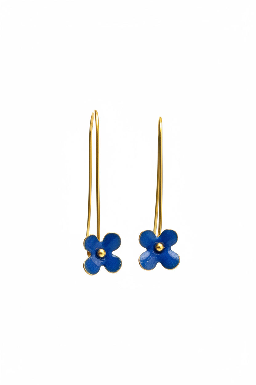 Small Flower on Stem Earrings