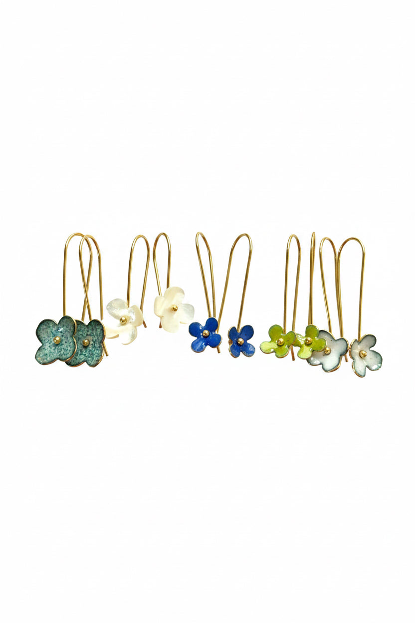 Small Flower on Stem Earrings