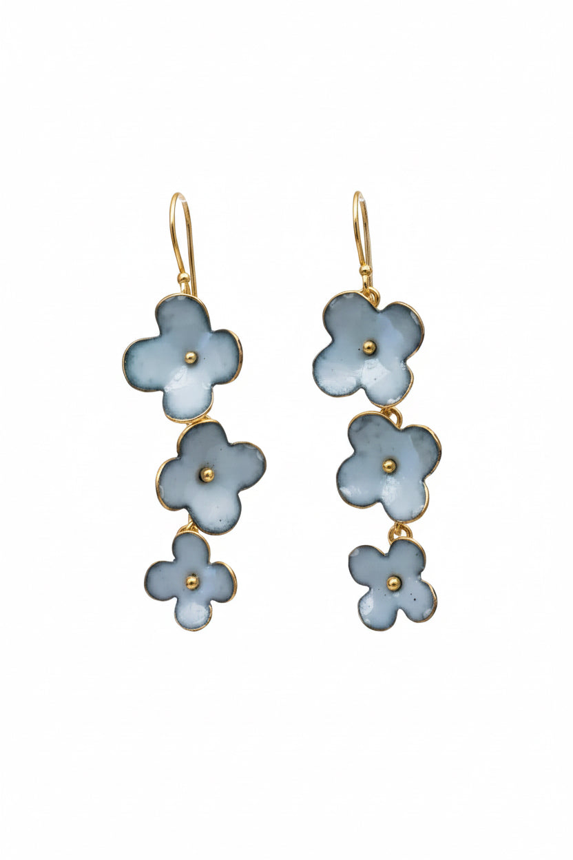 Graduated Flower Dangle Earring