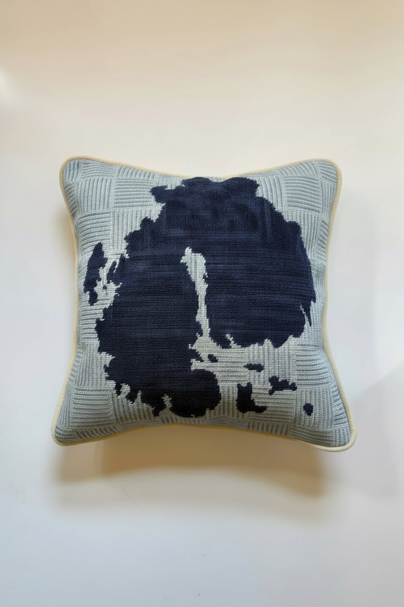 Swallowfield MDI Map Needlepoint Pillow