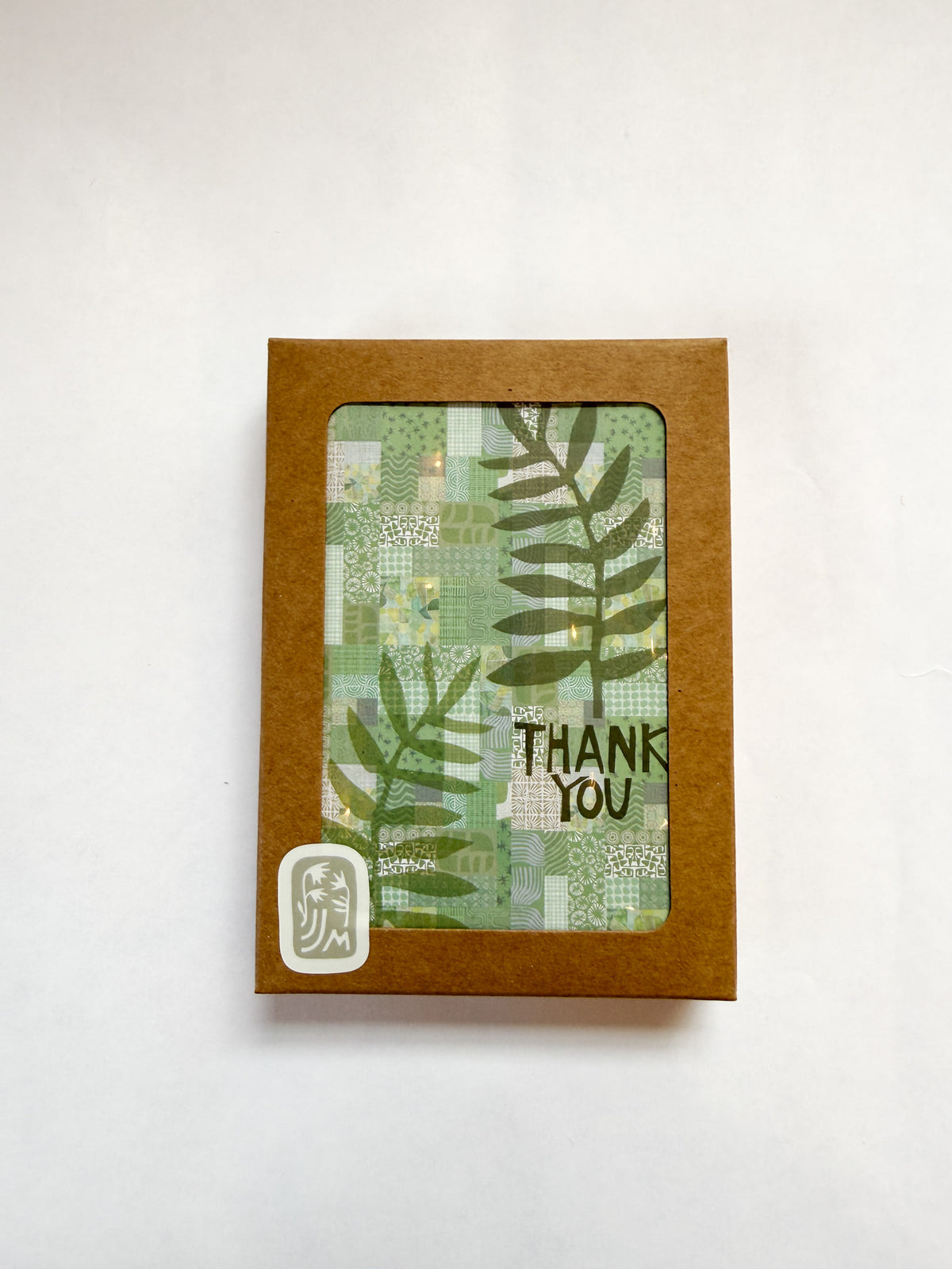 Faded Green Thank You Petite Card Set of 10 by Jennifer Judd-McGee