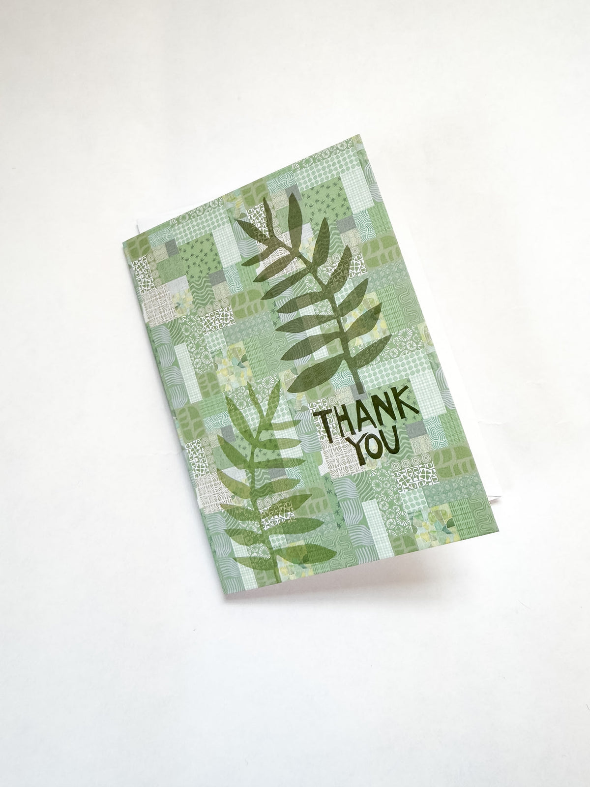 Faded Green Thank You Petite Card Set of 10 by Jennifer Judd-McGee
