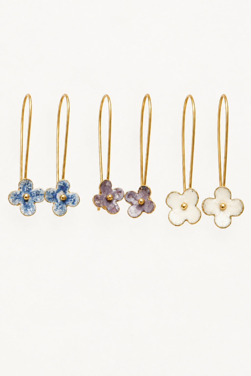Small Flower on Stem Earrings