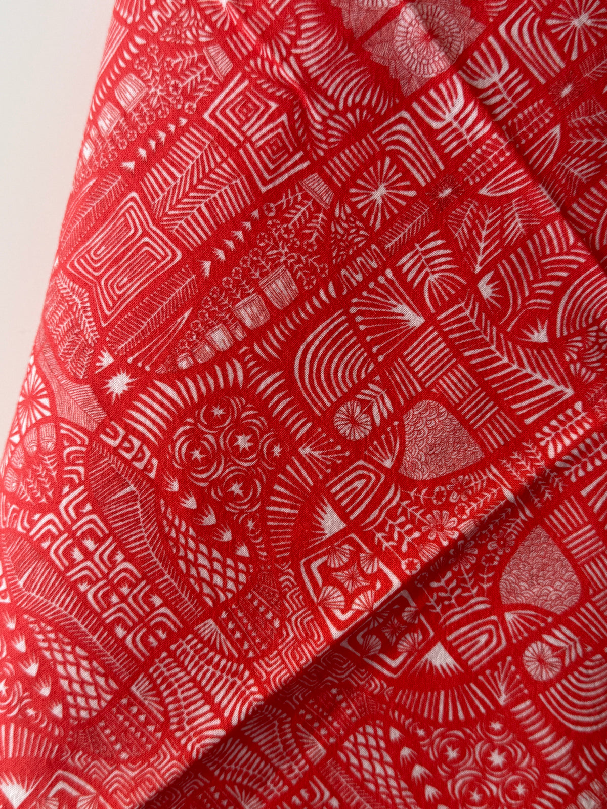 Red Holiday Tea Towel by Jennifer Judd-McGee