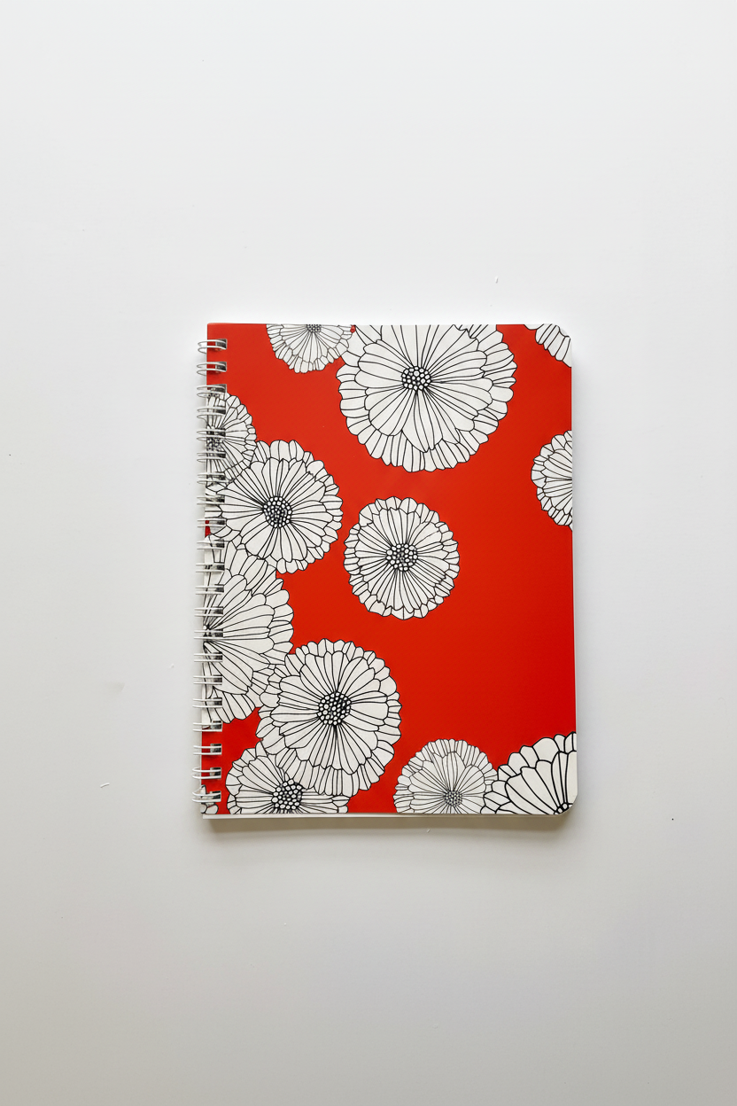 Salmon Flowers Notebook by Jennifer Judd-McGee