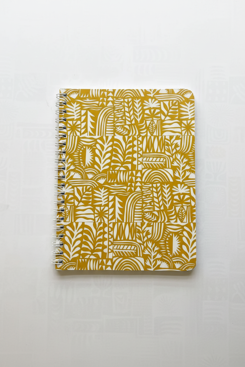 Yellow Papercut Notebook by Jennifer Judd-McGee