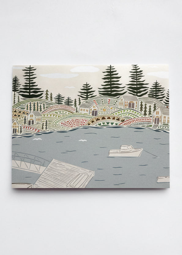 Autumn Harbor Notecard Set of 8 by Jennifer Judd-McGee