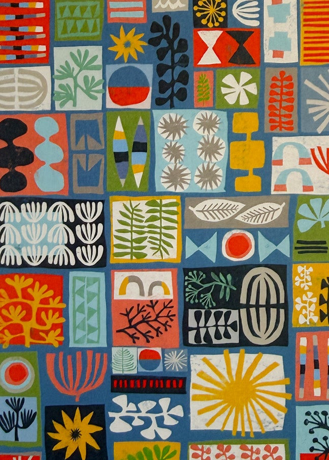Pattern Play Colorful Notecard Set of 8 by Jennifer Judd-McGee