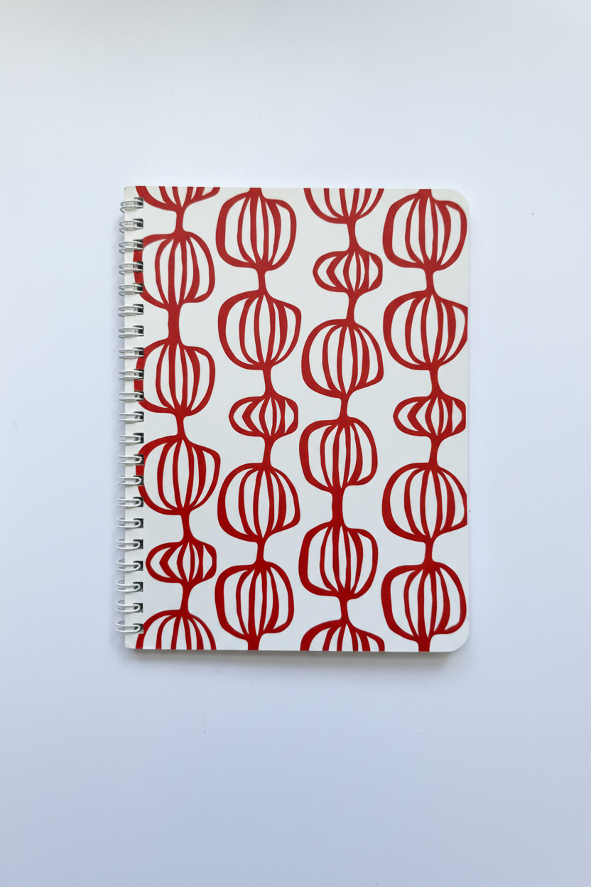 Red Pods Notebook by Jennifer Judd-McGee