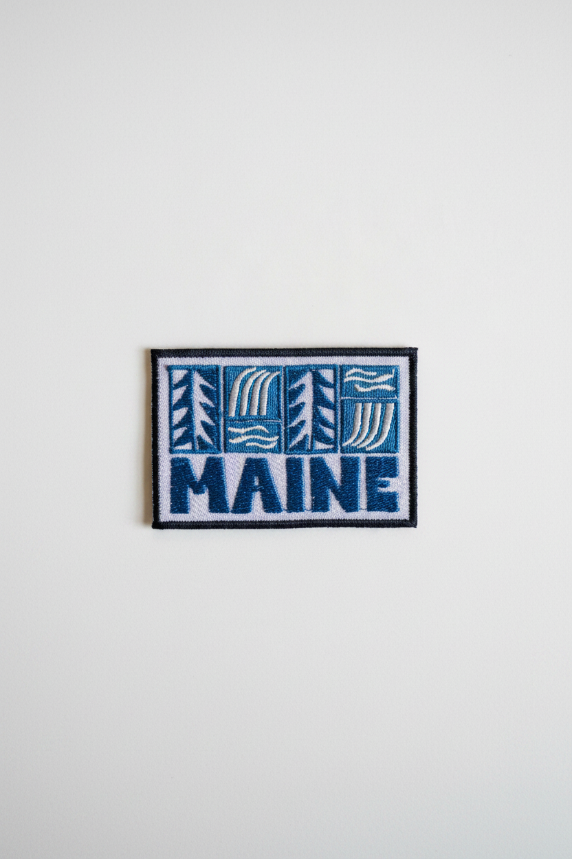 JJM Maine Iron On Patch