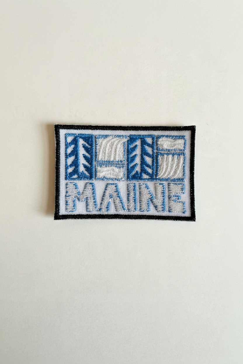 JJM Maine Iron On Patch