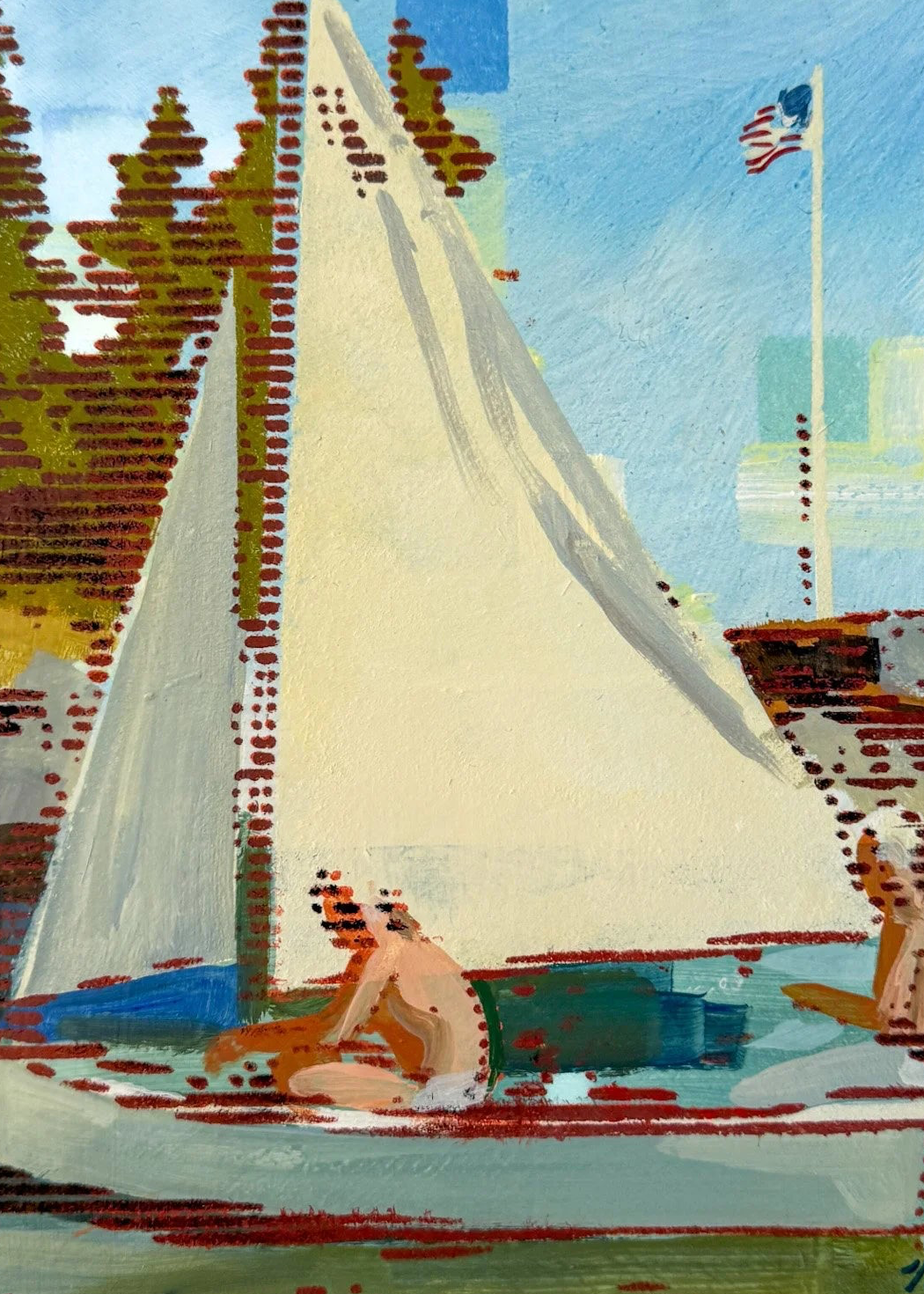 Sailing by the Point by Nat Dickinson