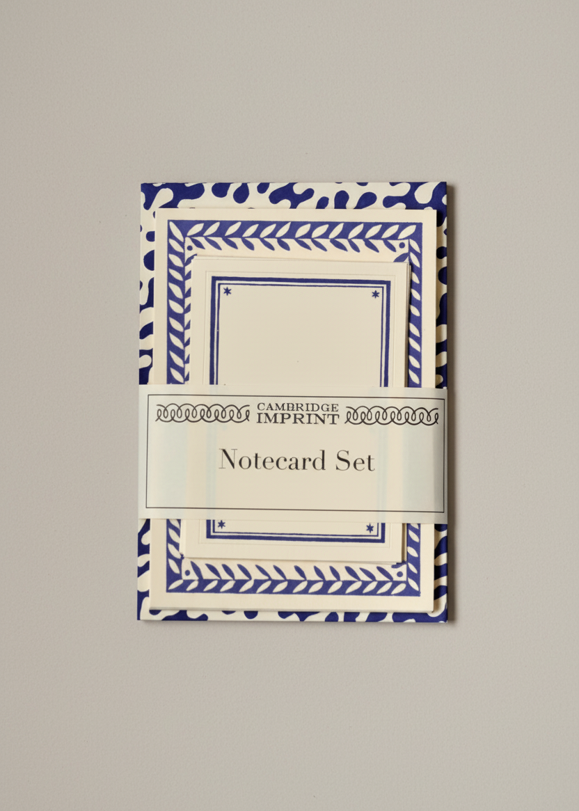 Cambridge Imprint Kelp French Ultramarine Notecards And Envelopes
