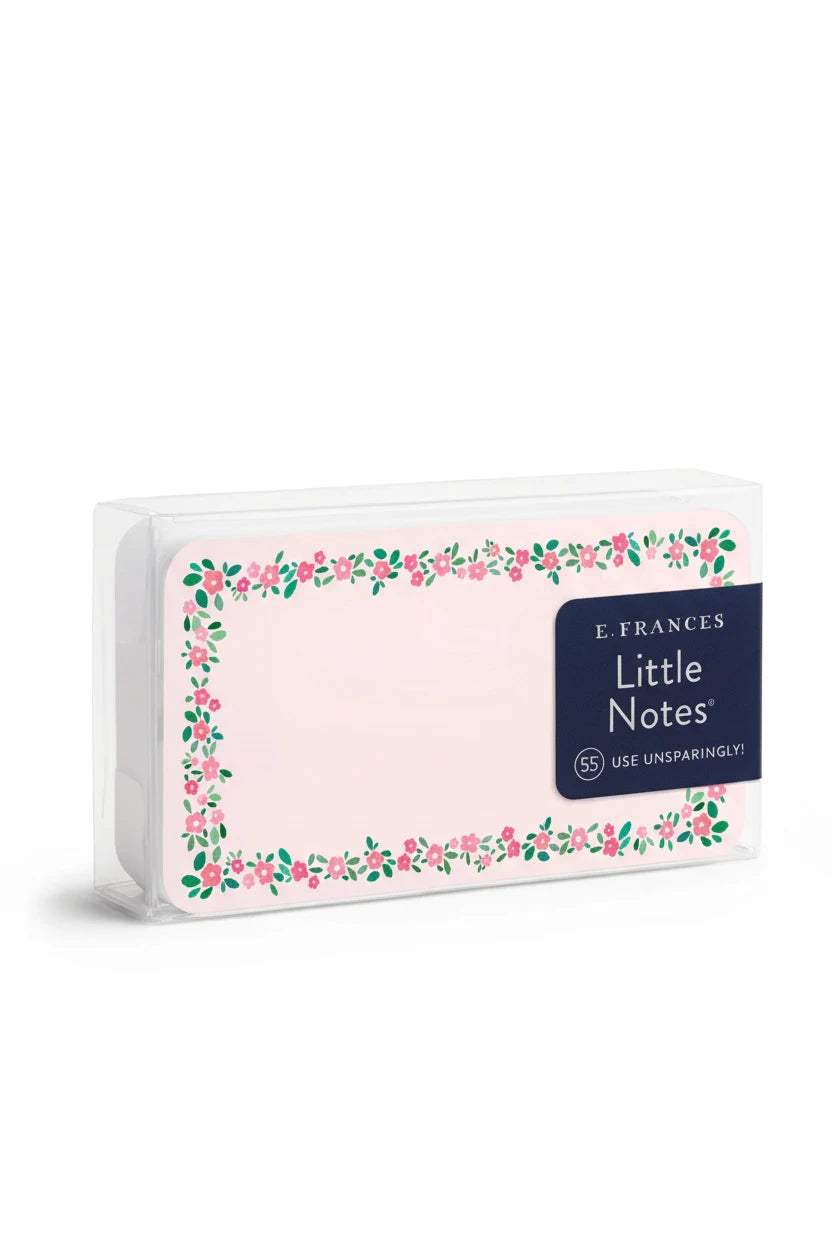 Pack of E. Frances Little Notes with floral design on a white background