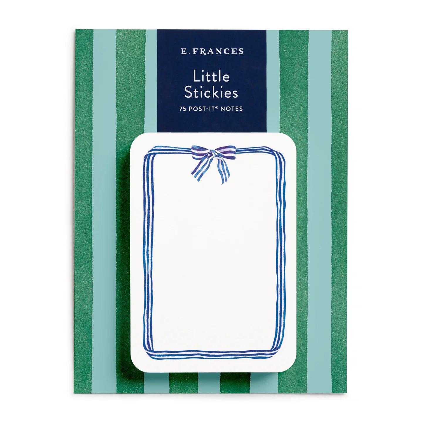 Pack of E. Frances Little Stickies with striped design on a white background
