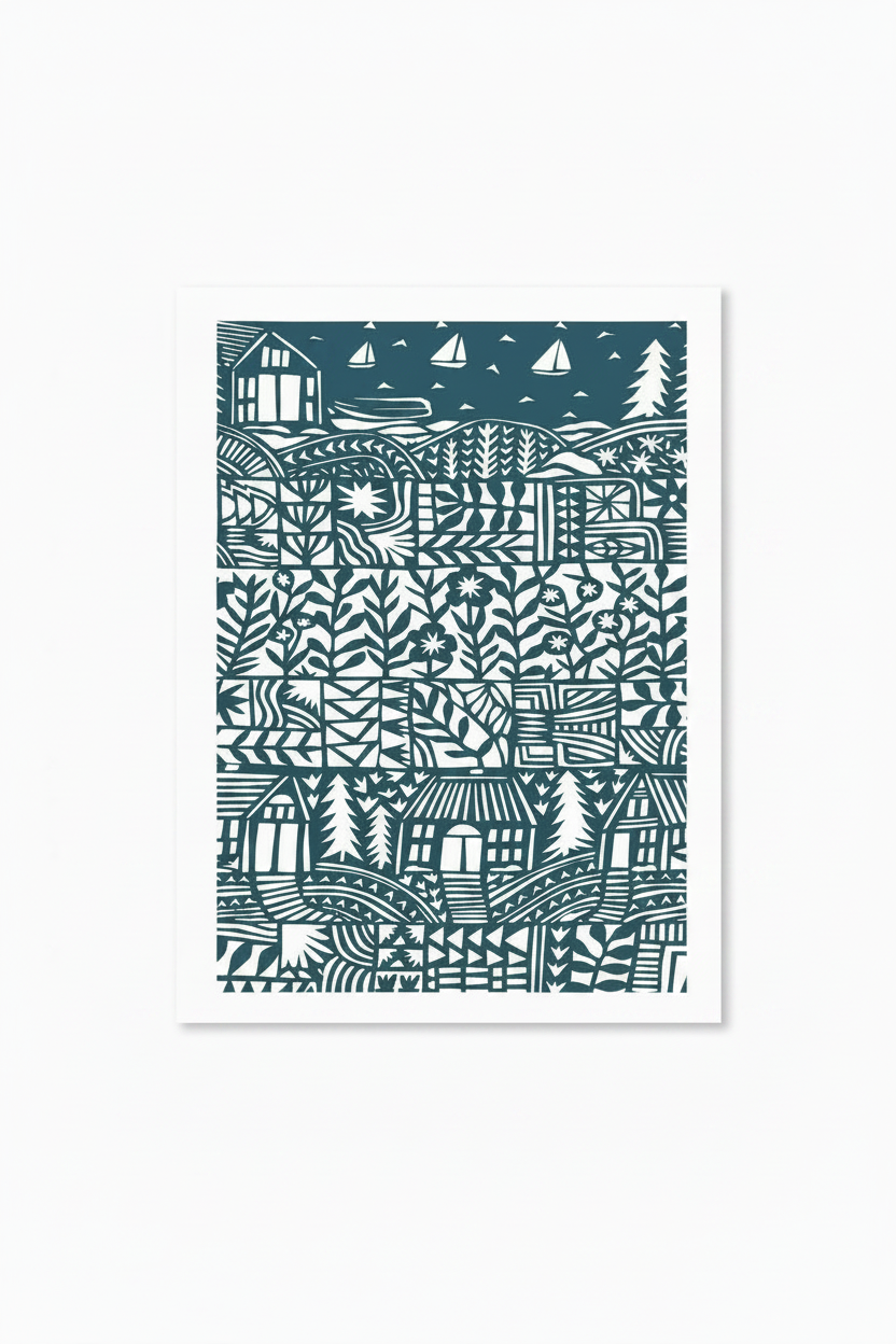 Late summer giclée print with artwork by Jennifer Judd-McGee.