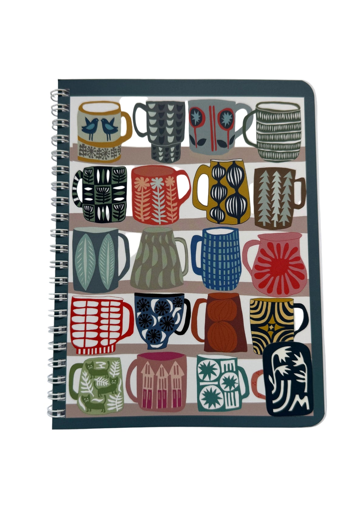 Image of the cover of the "Mugs" Notebook by Jennifer Judd-McGee