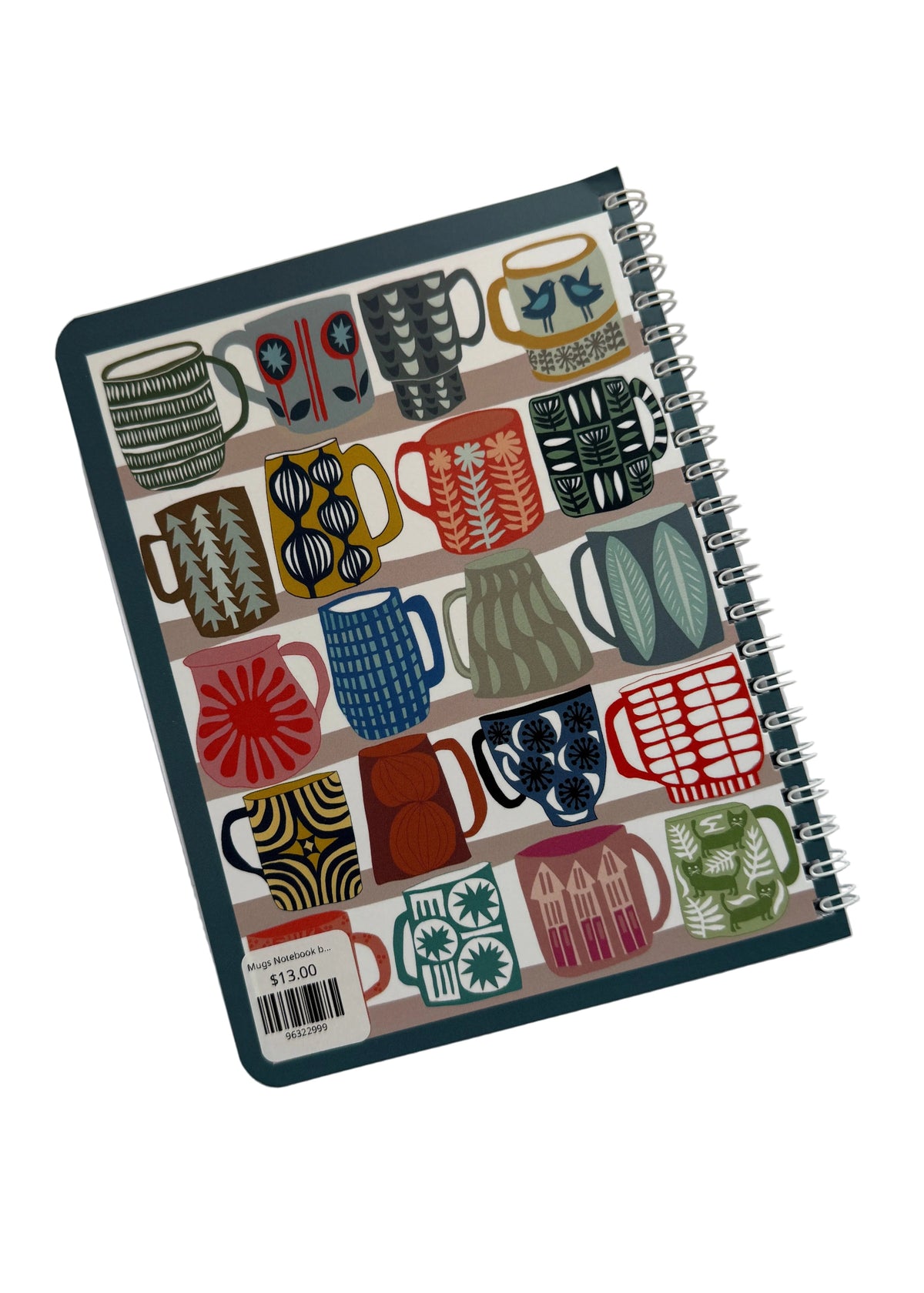 Image of the back cover of the "Mugs" Notebook by Jennifer Judd-McGee.