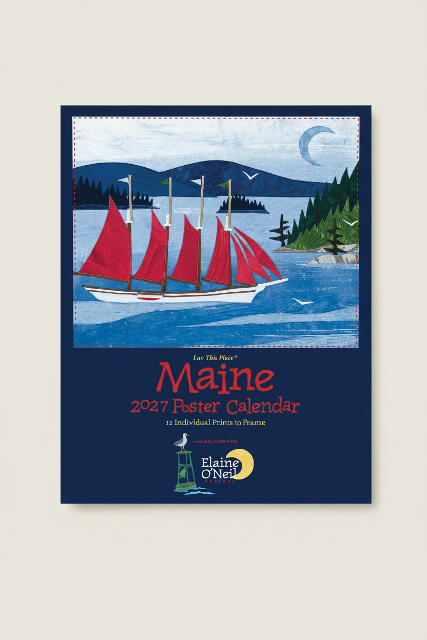 2027 Maine Poster Calendar by Elaine O'Neil