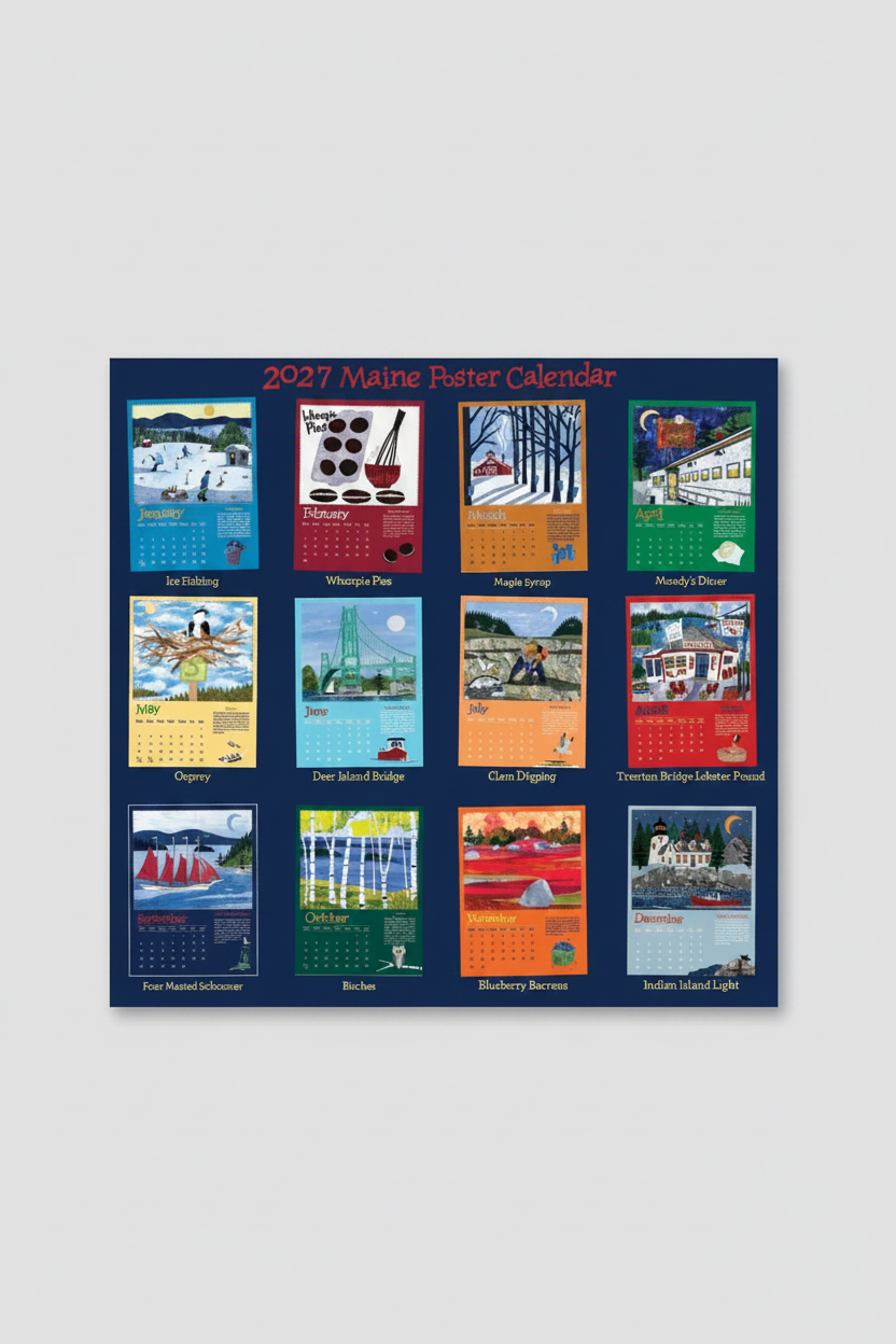 2027 Maine Poster Calendar by Elaine O'Neil
