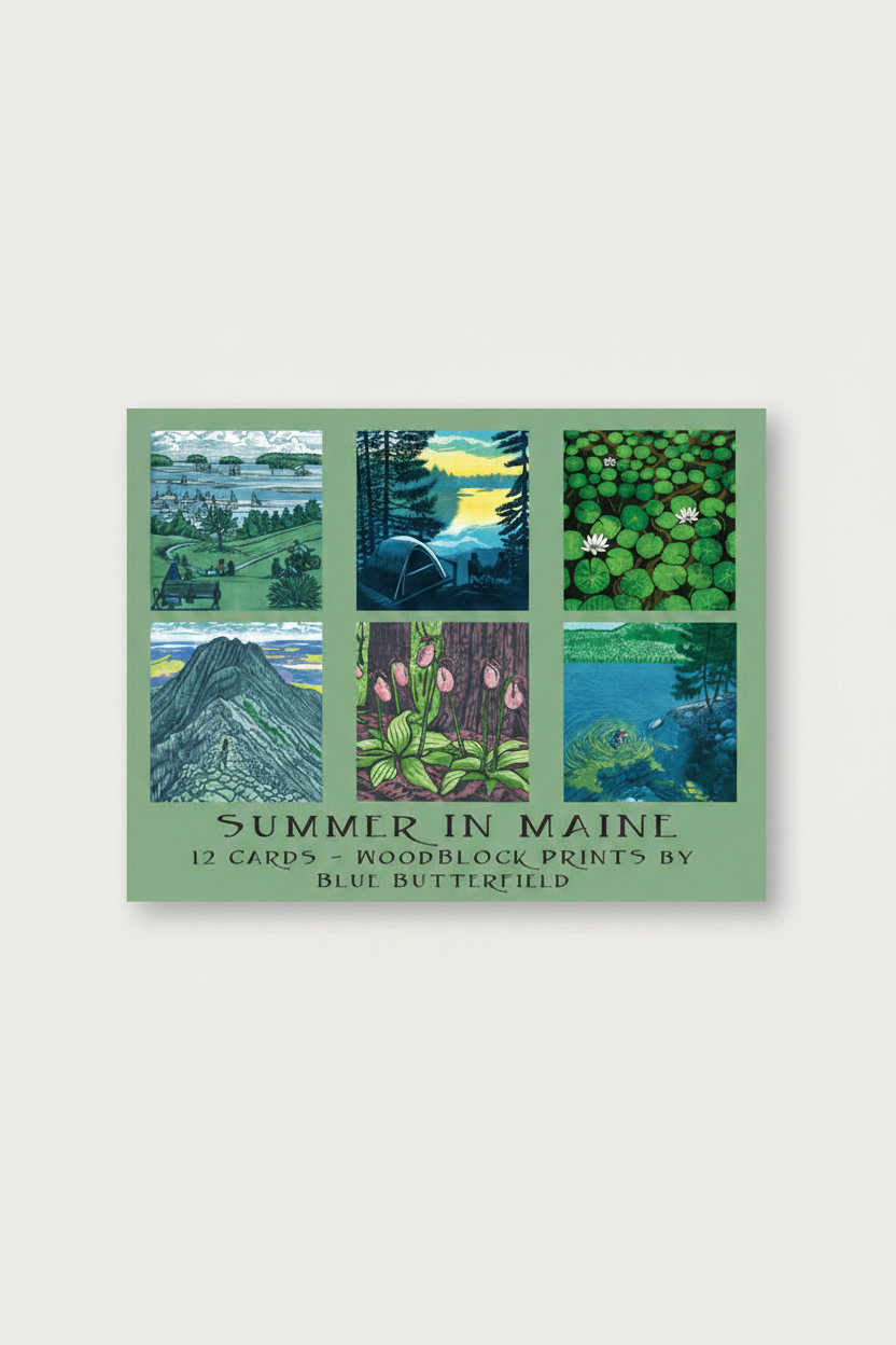 Summer In Maine Woodblock Card Set