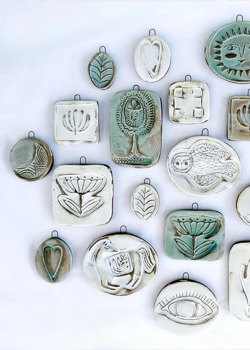 Wall Tile Collection with Folk Tree Design.
