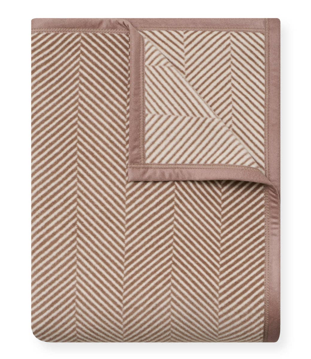 Harborview Herringbone Sepia Blanket