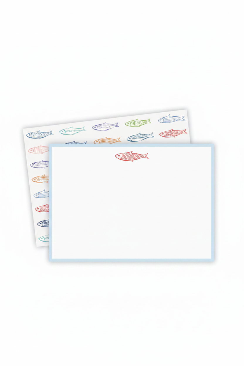 Rainbow Fish Flat Note Cards Set of 8