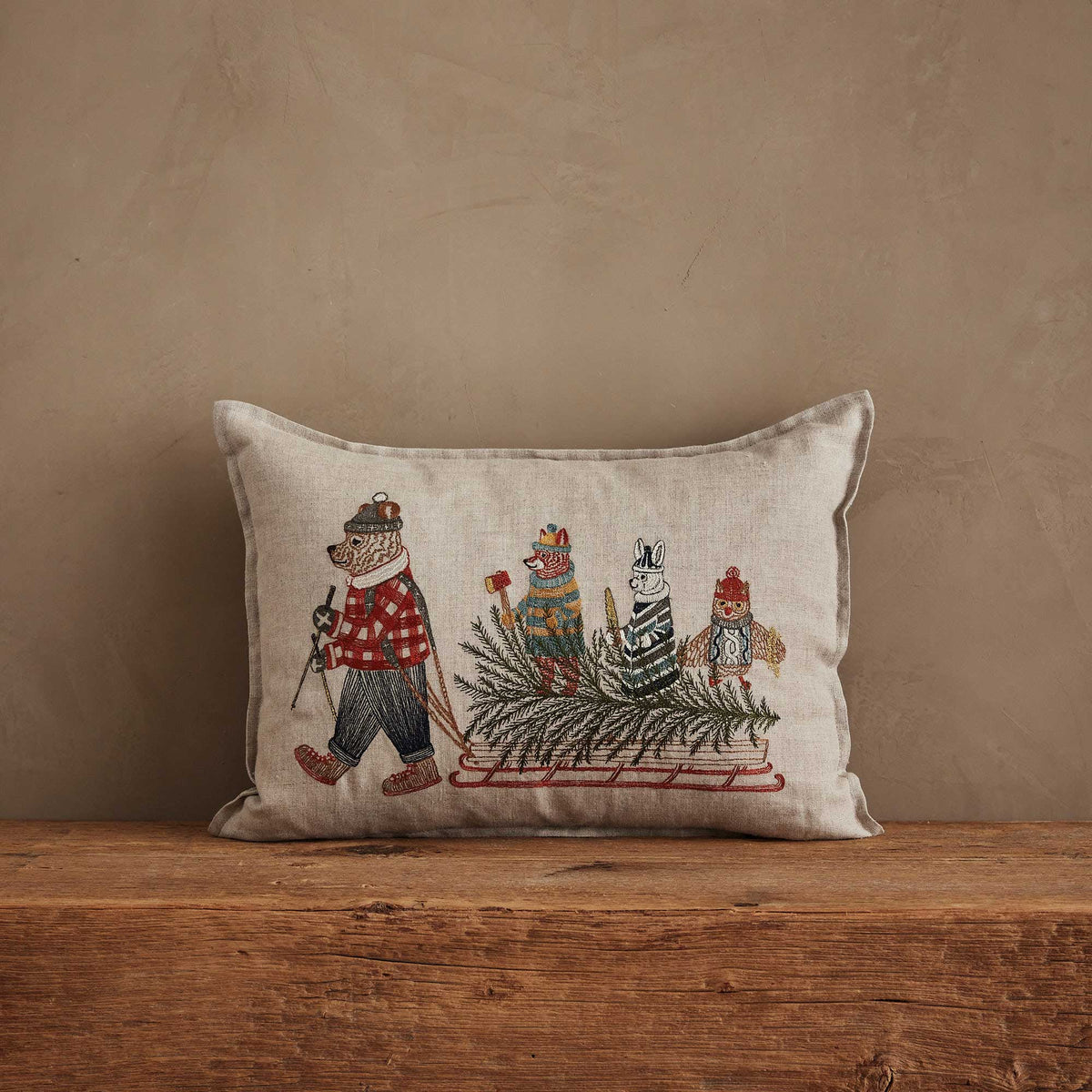 Christmas Tree Sled Pillow