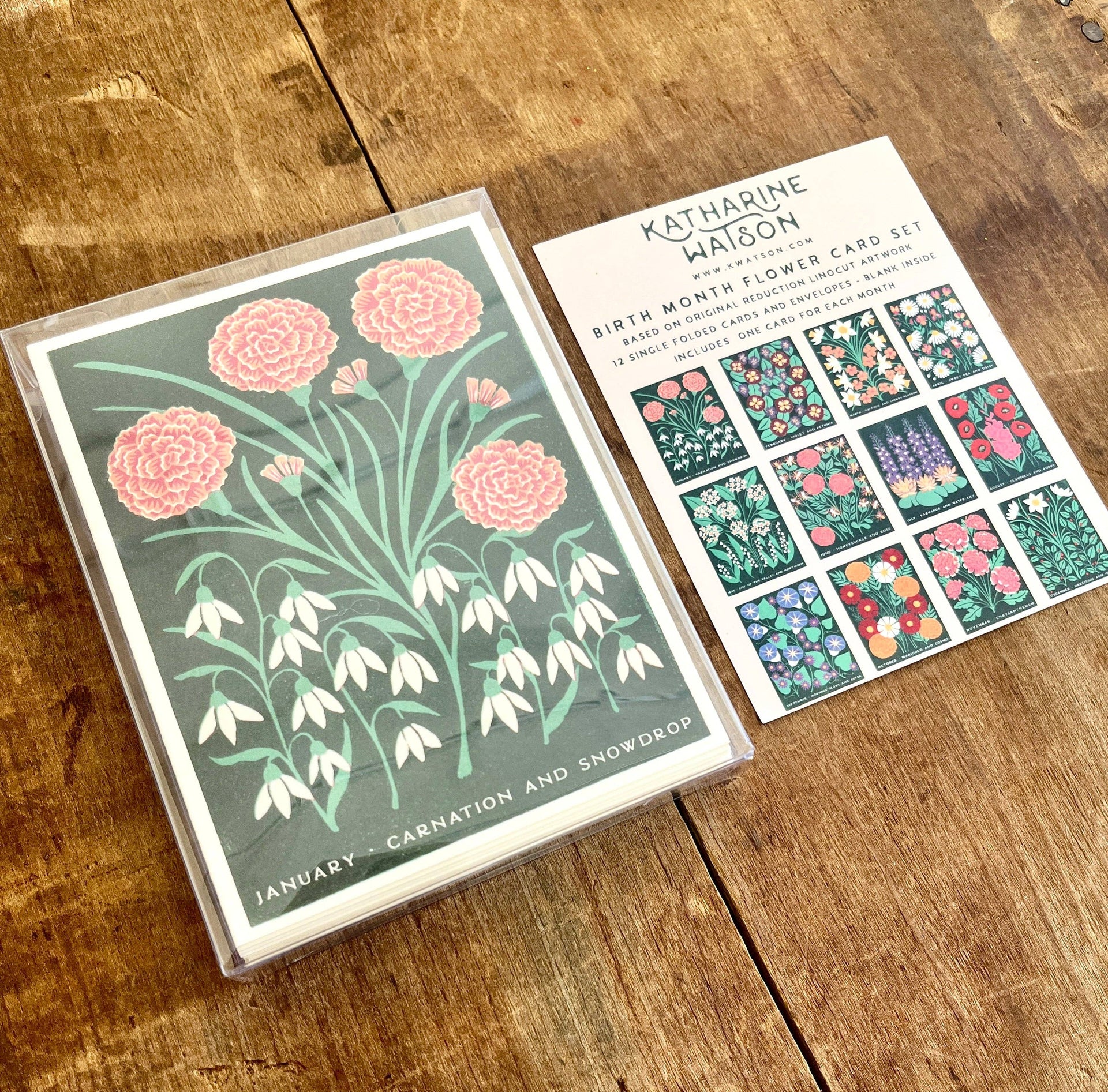 Birth Month Flowers: Complete 12 Card Boxed Set