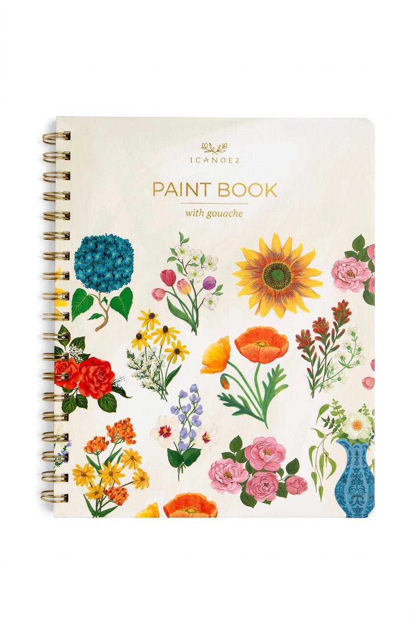 Florals Learn-To-Paint Gouache Paint Book
