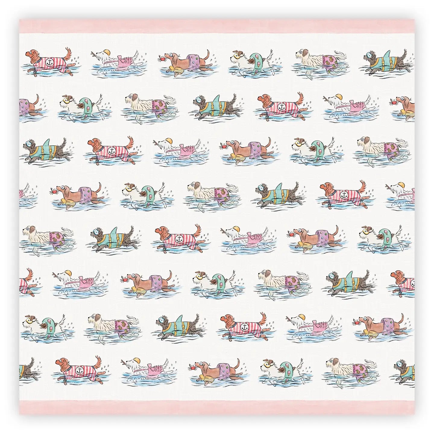 Swimmy Pups Tea Towel