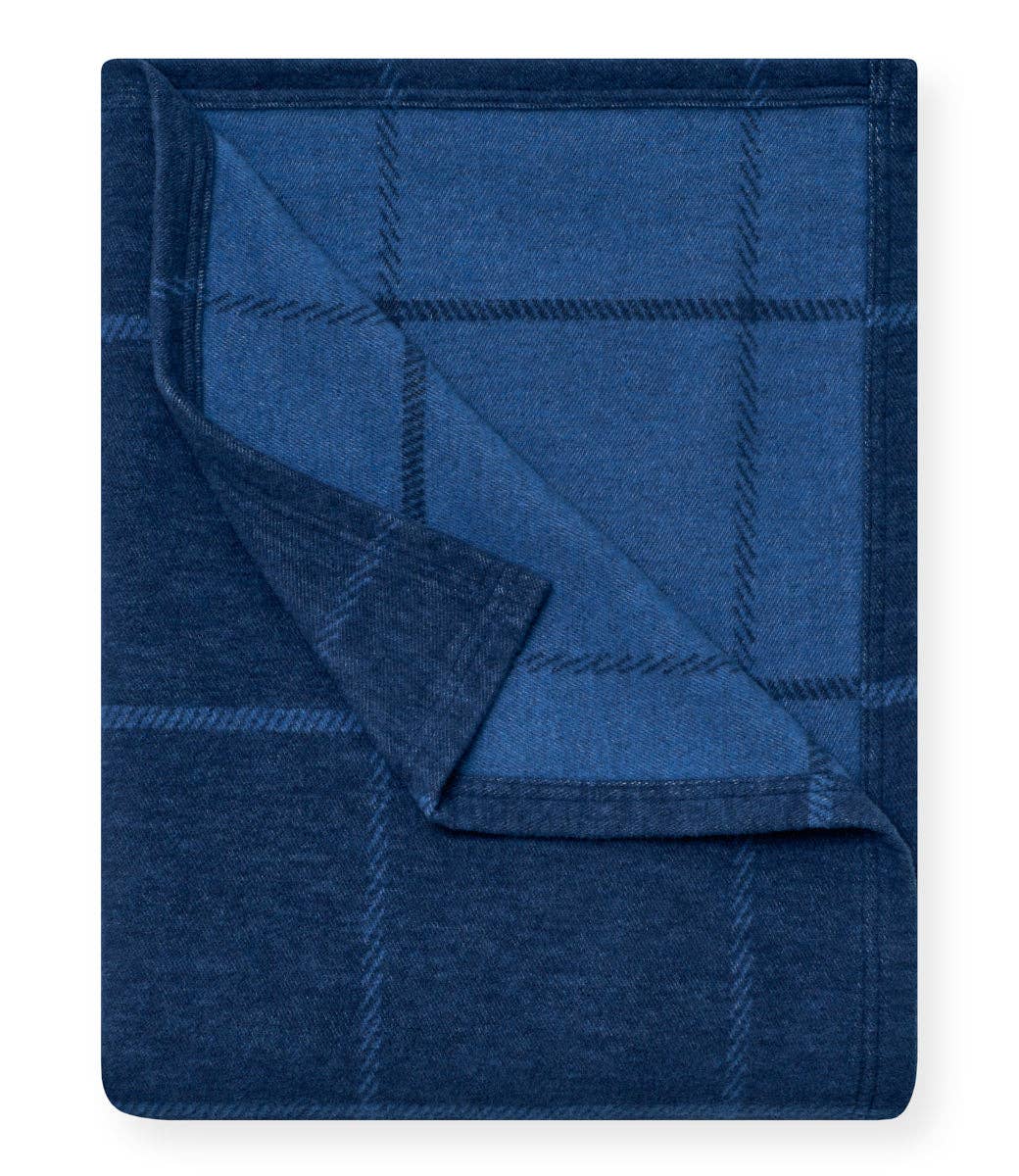 Windowpane Navy Lightweight Blanket