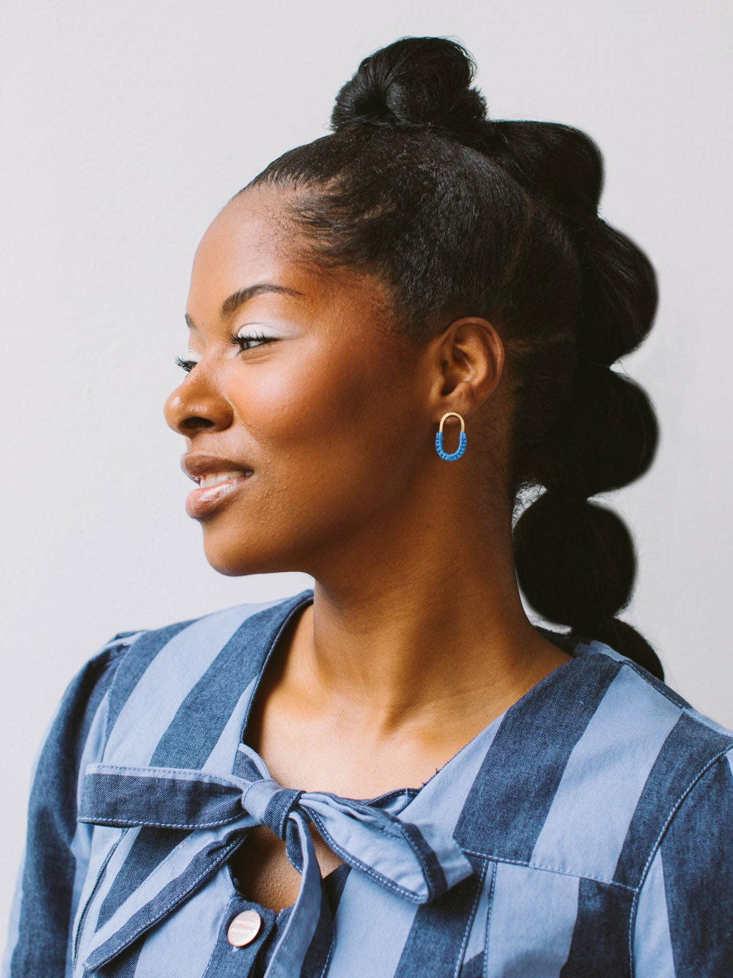 Mini Macramé Link Earrings