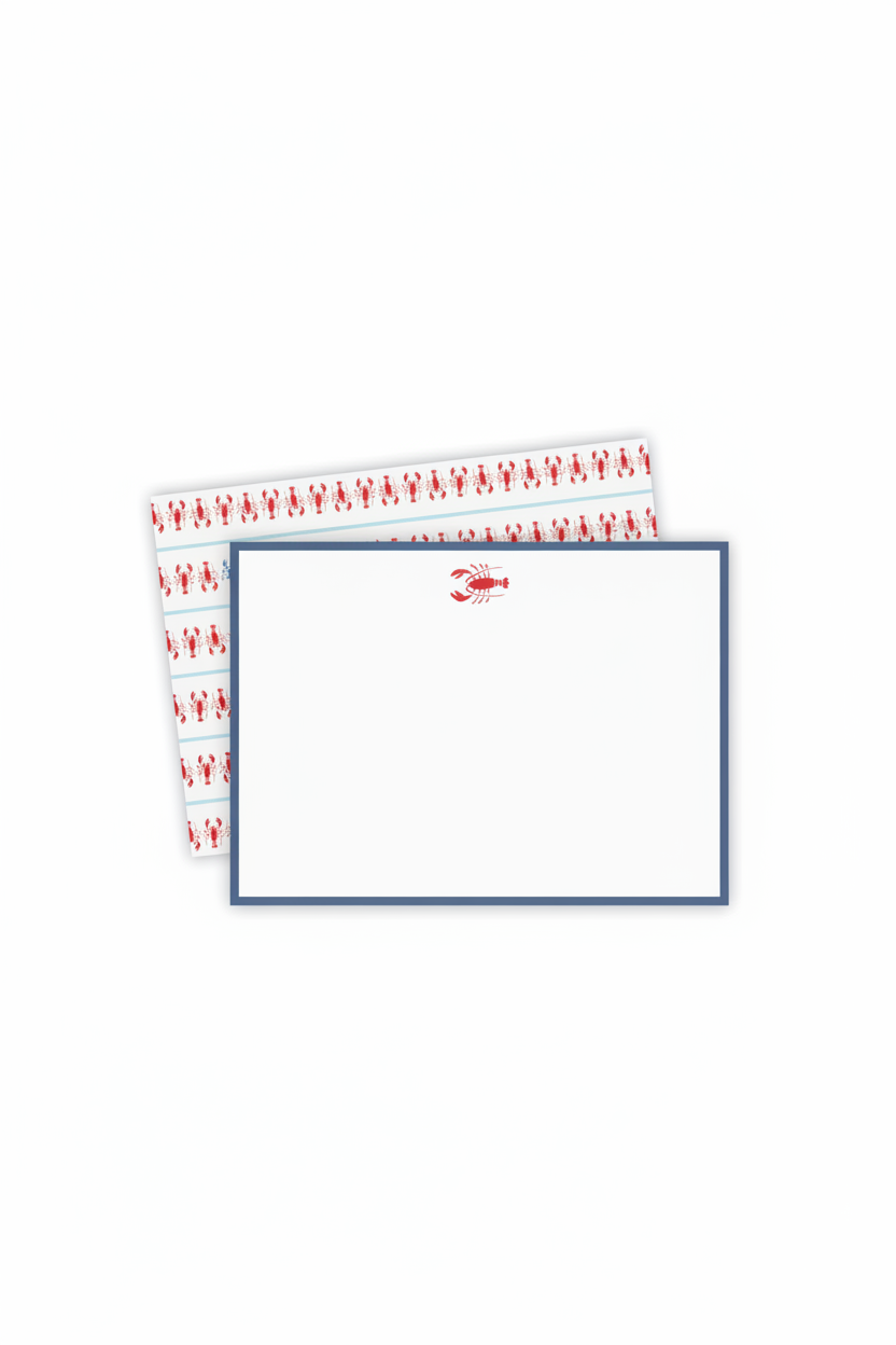 Lobsters Galore Flat Note Cards Set of 8
