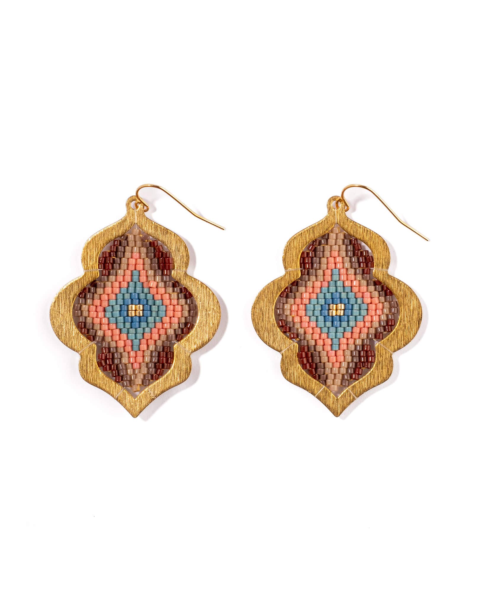 Beaded Handwoven Window Drop Earring