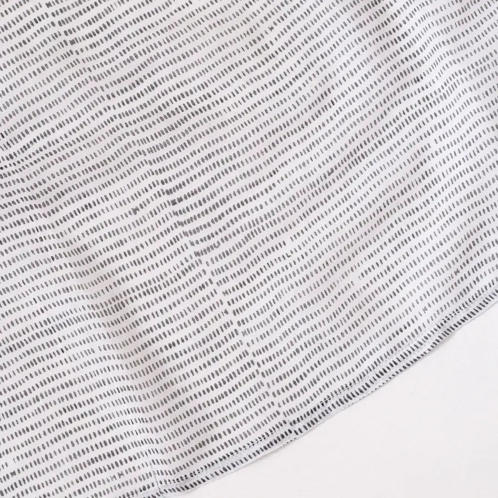 Alice Stripes Black Block Printed Scarf