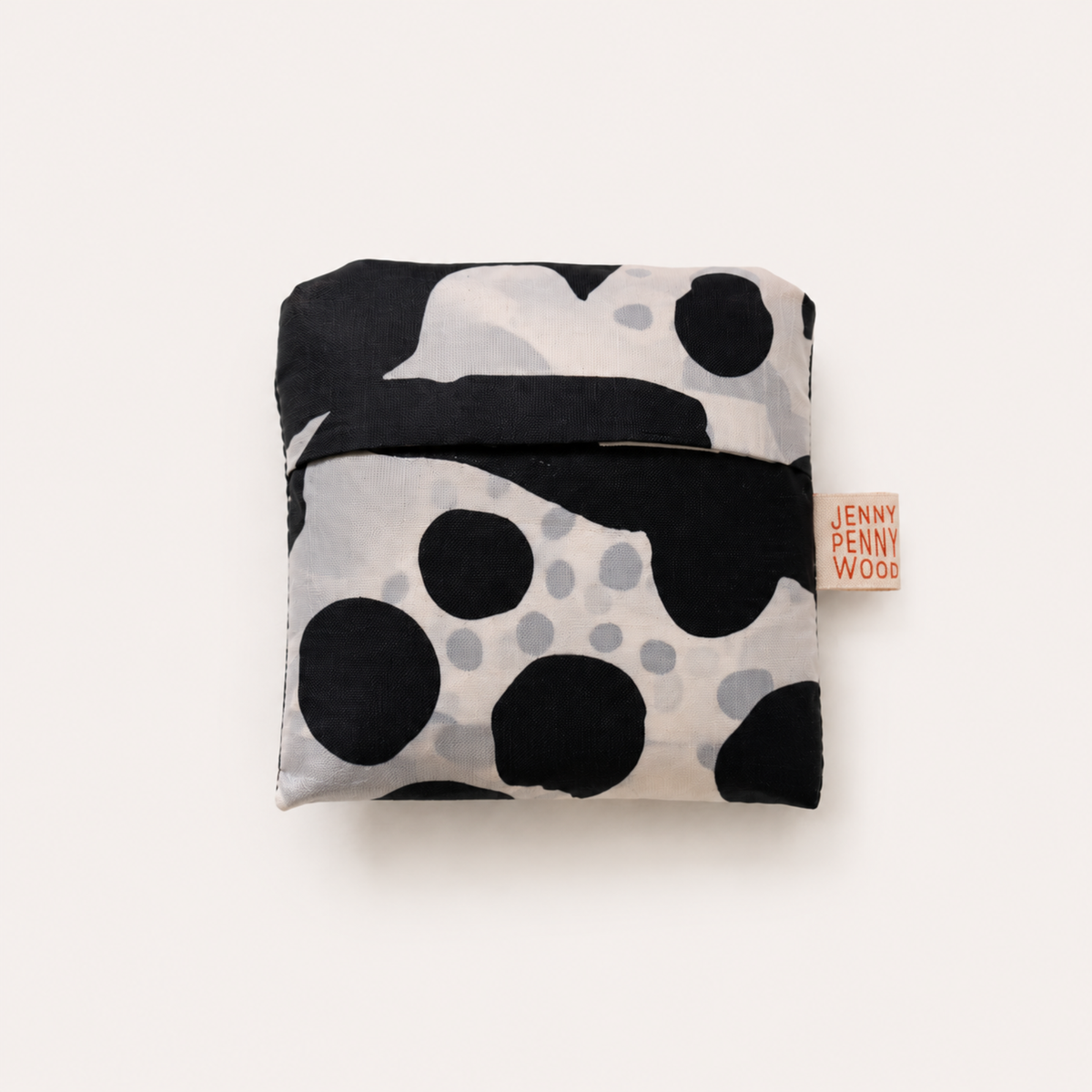 Foldie Tote Dottie in Black & Cream