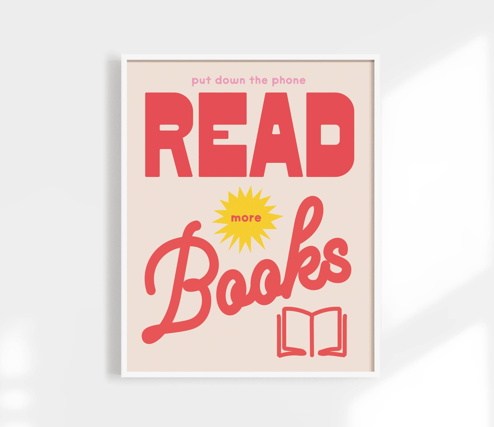 Read More Book Print - Retro Book Club Art Poster